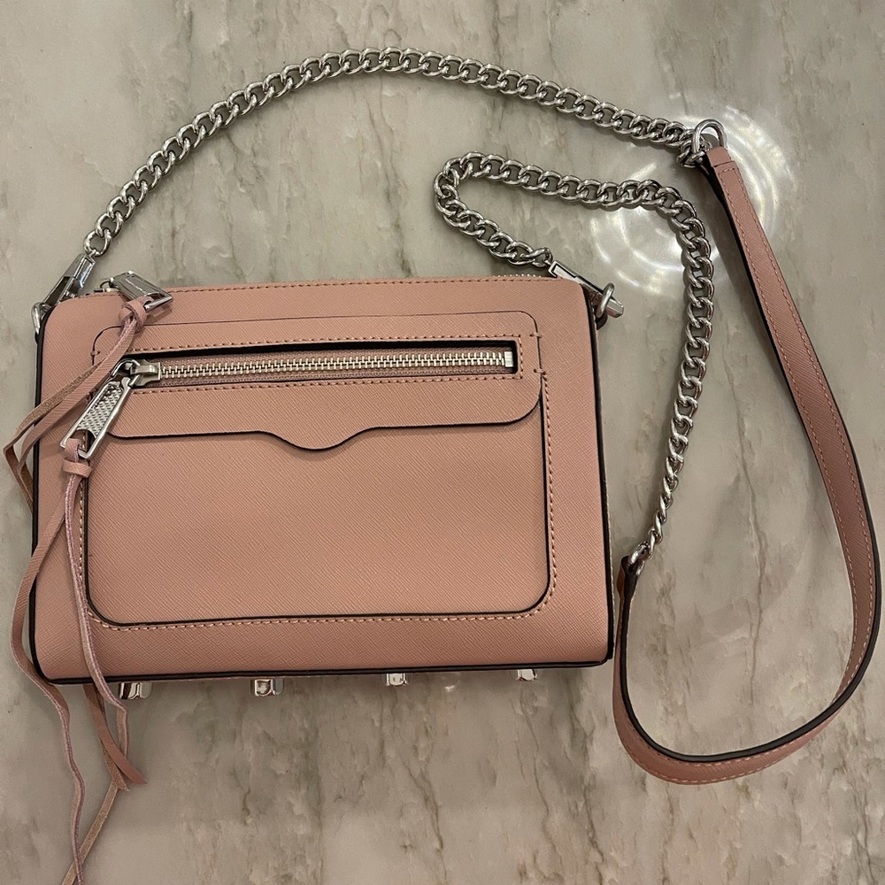 NEW Rebecca Minkoff Avery Taupe Pink Crossbody